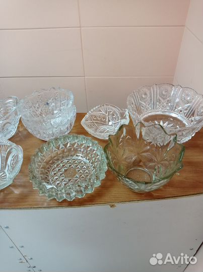 Вазочки хрусталь, стекло