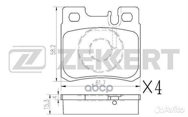 Колодки торм. диск. задн. MB C-Class (202) 94- CLK