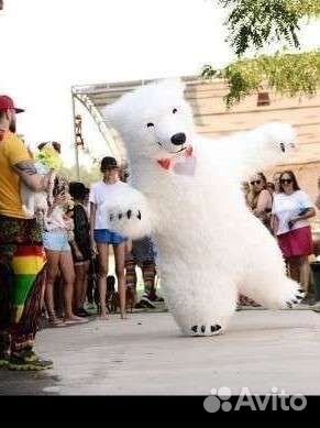 Мишка, ростовая кукла, праздник, поздравление