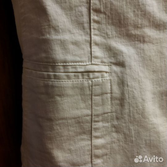 Пиджак женский белый хлопок эластан Италия