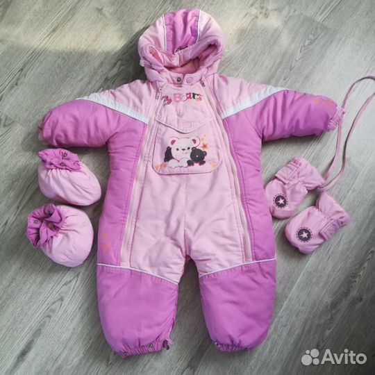 Комбинезон зимний 2в1 для девочки