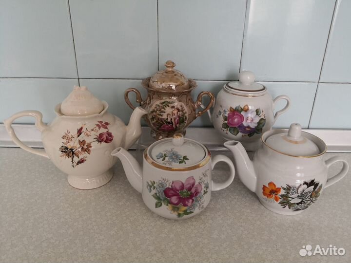 Чайники Сахарницы фарфоровые