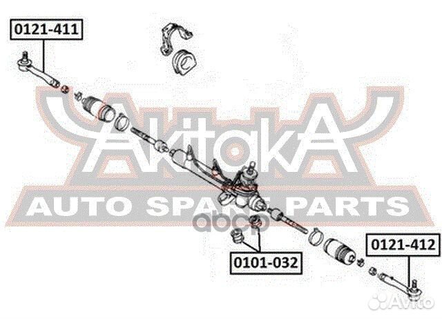 Сайлентблок рулевой рейки 0101-032 asva