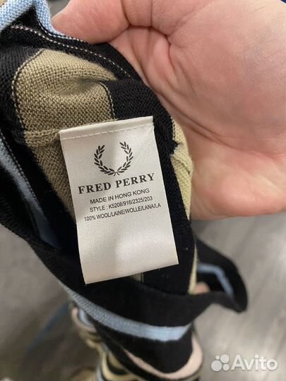 Мужской свитер пуловер Fred Perry, оригинал