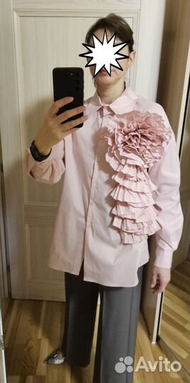 Блузка розовая размер M