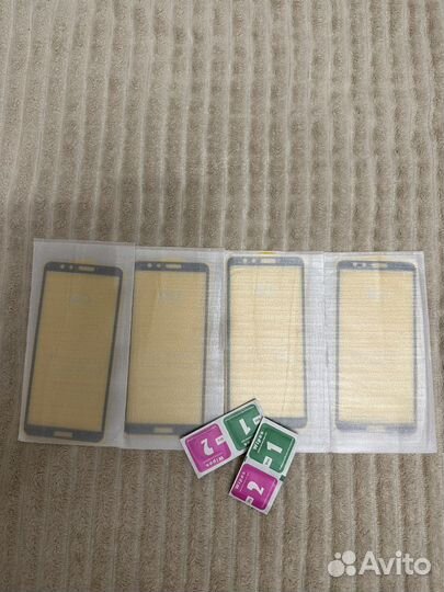 Защитное стекло на Honor 9 lite 4шт+чехол