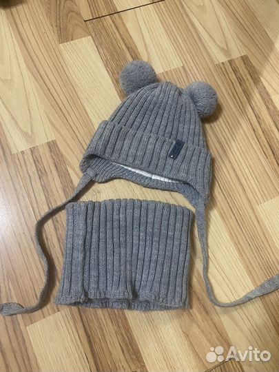 Шапка со снудом детская