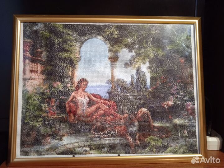 Картина вышитая крестом ручная работа