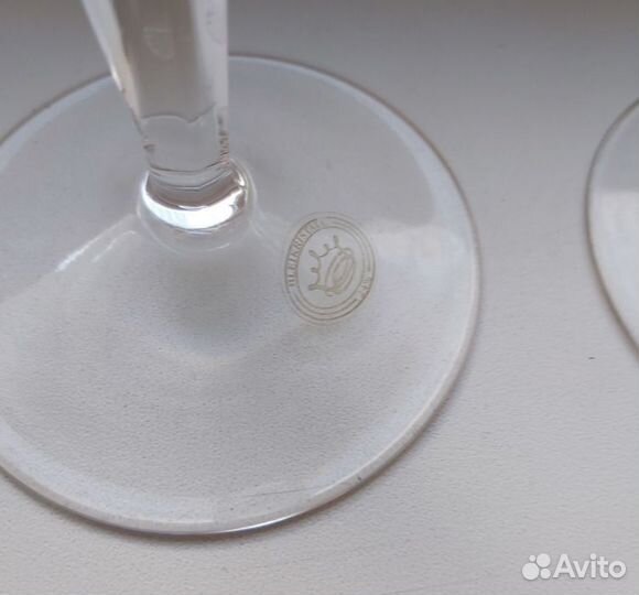 Бокал, фужер цветной хрусталь Германия 1960-е ручн