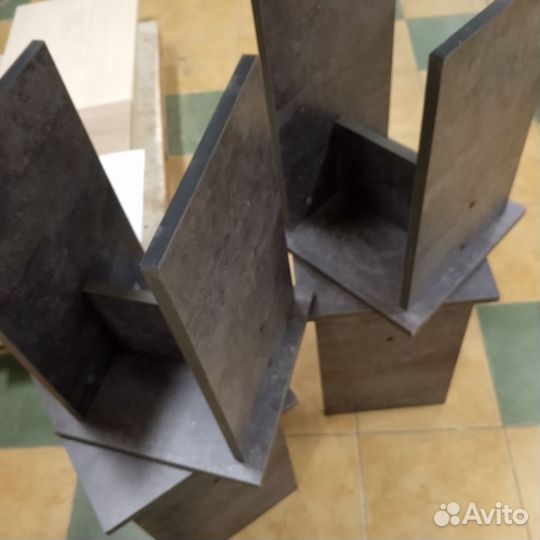 Табуретка цемент темный