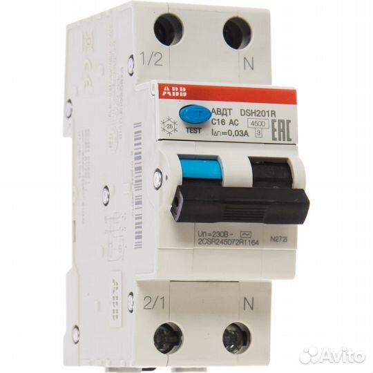 Автомат дифф-го токаABB DSH201RC16 AC30