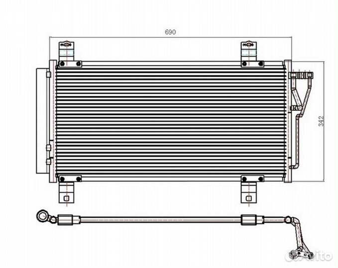 Радиатор кондиционера mazda 6 2.2D 08