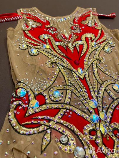 Купальник для художественной гимнастики, красный