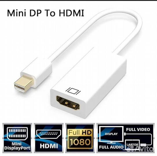 Новый Переходник Mini DisplayPort - Hdmi