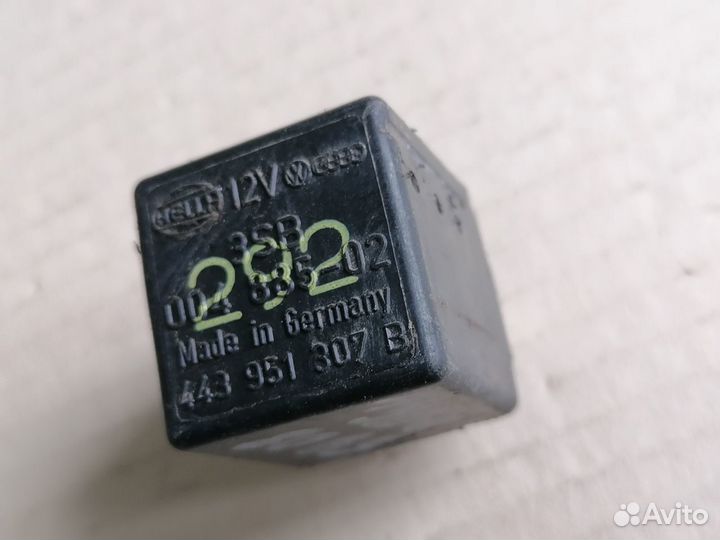 Реле 292 VAG 443951307B для Audi 80 (B3) 1986-1991