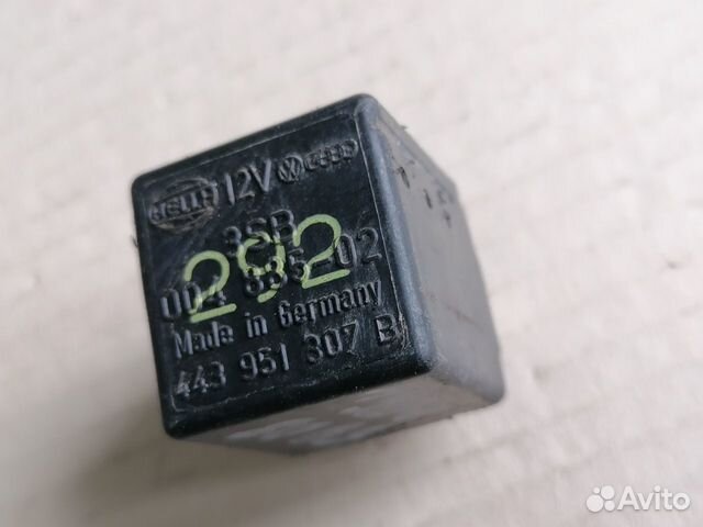 Реле 292 VAG 443951307B для Audi 80 (B3) 1986-1991