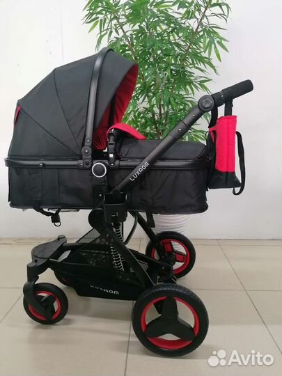 Новая коляска 3в1 Belecoo X6 NEW (Black/Red)