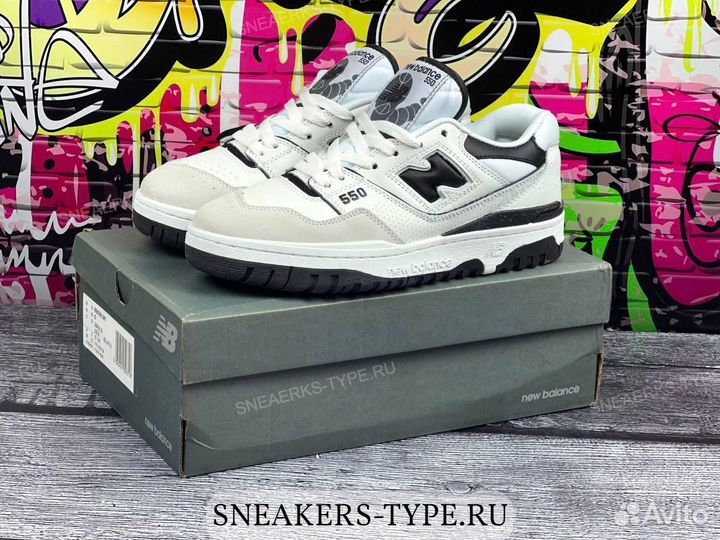 Кроссовки New Balance 550 White Black (36-45)