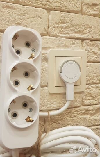 Удлинитель электрический с плоской вилкой 3метра