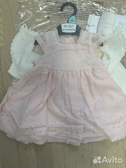 Платье праздничное mothercare 1-3 мес