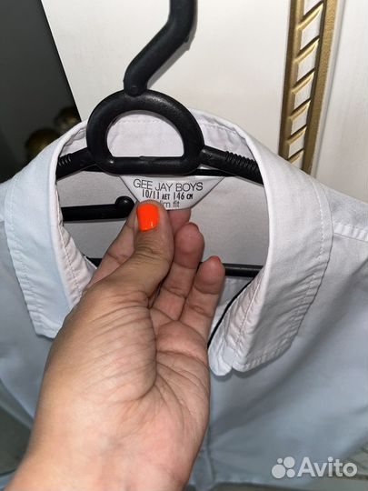 Белая рубашка на мальчика р.146