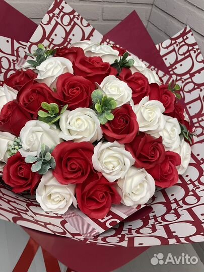 Букет из мыльных роз