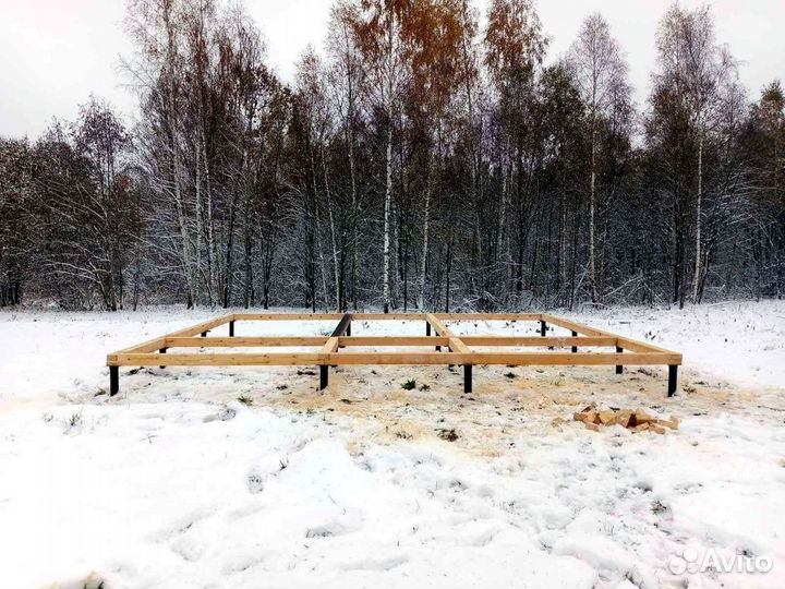 Винтовые сваи монтаж зимой. Фундамент под ключ