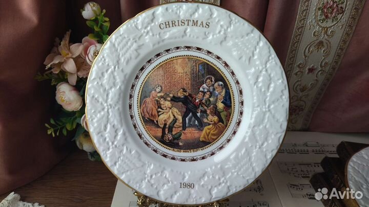 Тарелка coalport рождество christmas 1980