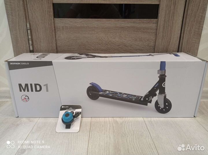 Новый самокат + звонок oxelo mid 1 decathlon
