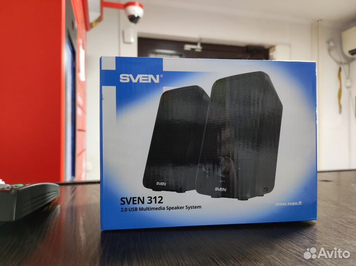 Колонки Sven 312, 2.0, черный