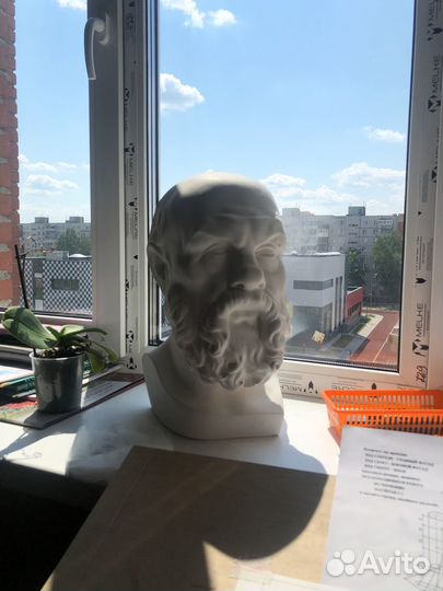 Гипсовая голова Сократа и Цезаря