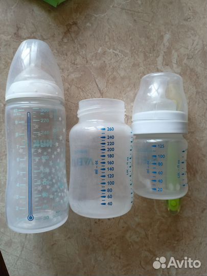 Бутылочки детские, ниблер, ложки