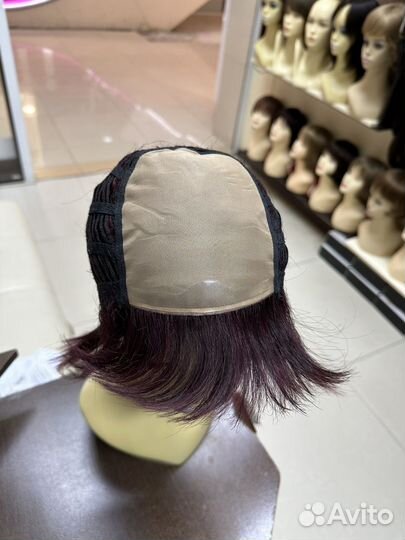 Парик из натуральных волос с имитацией кожи головы