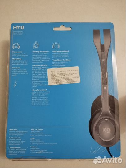 Компьютерная гарнитура Logitech H110