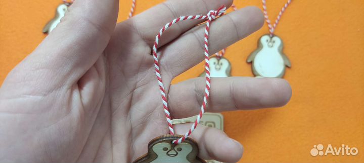 Новогодние рождественские игрушки на елку Пингвин