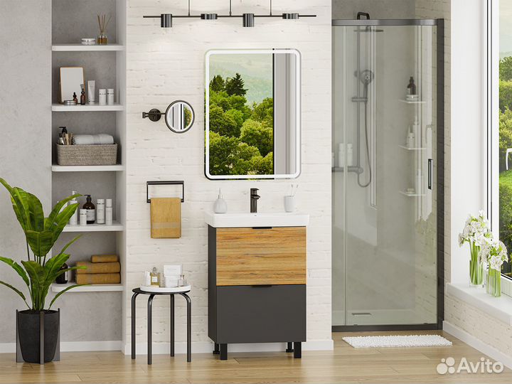 Тумба под раковину Форест - 60cm напольная 2 ящ