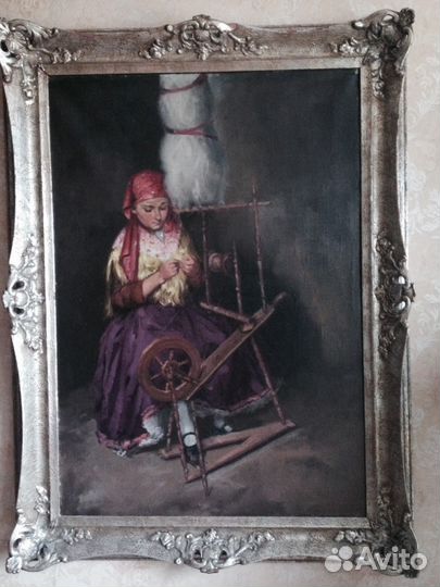 Девочка с прялкой