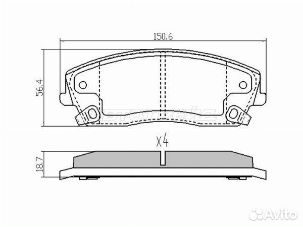Колодки тормозные Chrysler 300C I