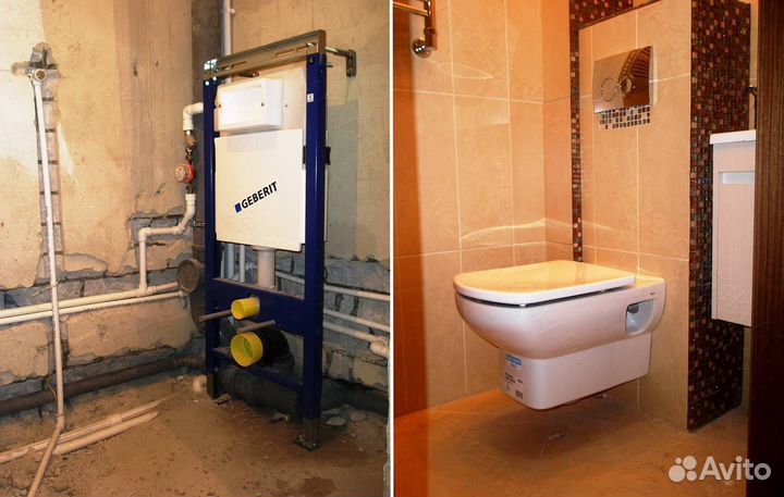 Сантехник. Услуги сантехника. Замена унитаза