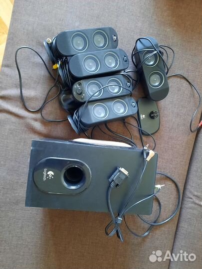 Колонки 5.1 logitech x 530 с сабвуфером