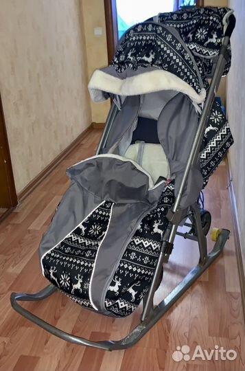 Детские санки на колесах