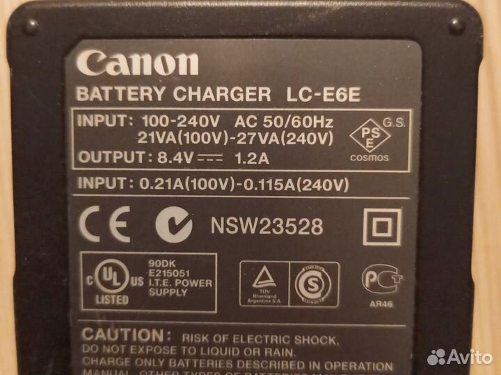 Зарядное устройство для фотоаппарата canon lc e6e