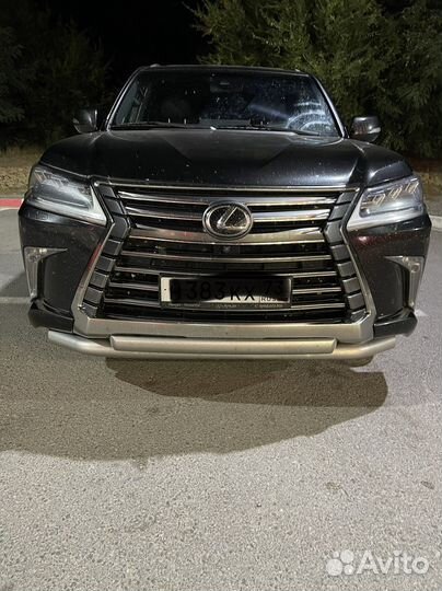 Защита бампера на Lexus LX570