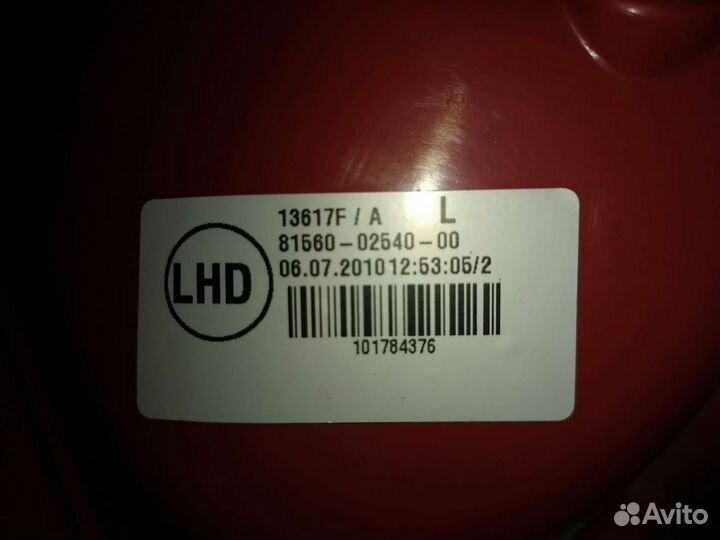 Задняя фара на тойоту auris