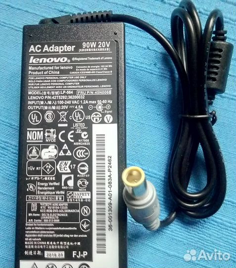 Новый блок питания ноутбука Lenovo В590 20V 90 W