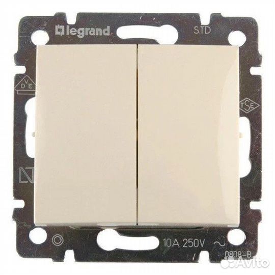 Выключатель Legrand Valena двухклавишный