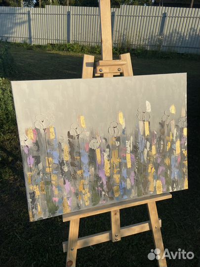 Картина абстрактные цветы