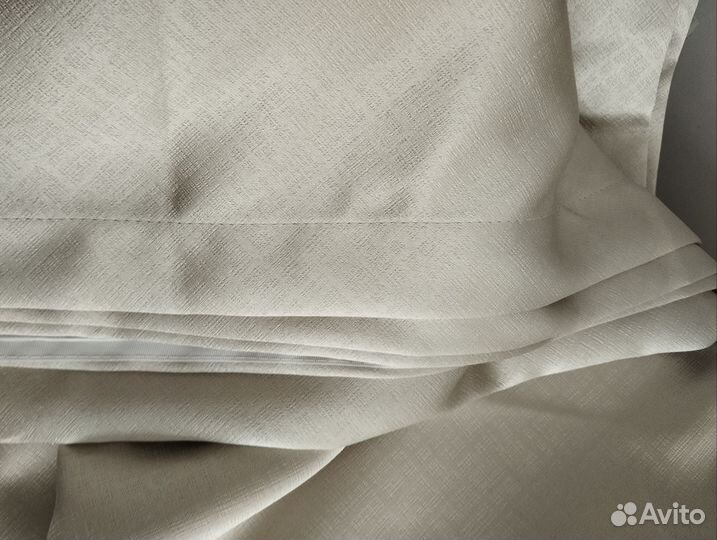 Шторы полный блэкаут слоновая кость