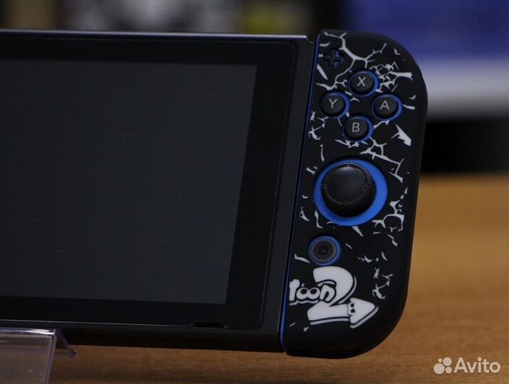 Силиконовый чехол Joy-Con Splatoon 2 Black/White