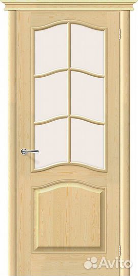 Дверь межкомнатная массив сосны м7 остекленное